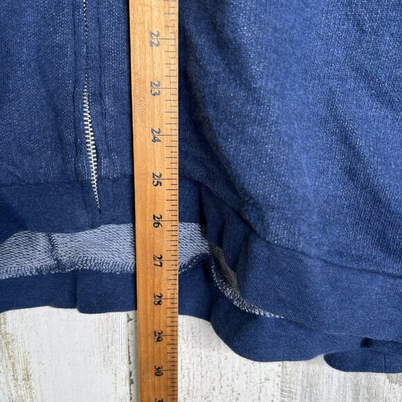 Lacoste Sport Cardigan Sweater Size 42 Blue Cotton Large Full Zip Sweatshirt Top - Picture 14 of 16